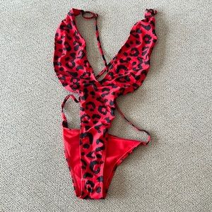 Red Leopard Swimsuit